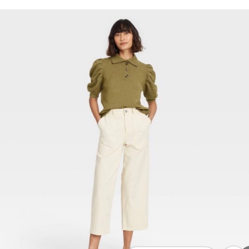 Who What Wear Puff Sleeve Polo